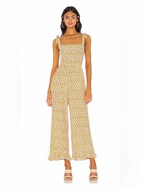 Faithfull The Brand Marguerite Floral Sunflower Jumpsuit